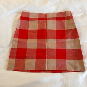 J. Crew Plaid Wool Skirt